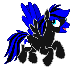 Size: 1099x971 | Tagged: safe, artist:juliet-gwolf18, oc, oc only, oc:blue moon, pegasus, pony, base used, male, open mouth, pegasus oc, simple background, smiling, solo, stallion, transparent background, two toned wings, wings