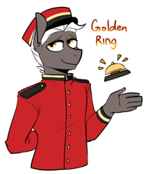 Size: 540x597 | Tagged: safe, artist:redxbacon, oc, oc only, oc:golden ring, anthro, male, solo