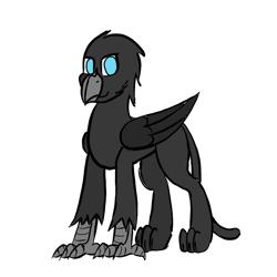Size: 768x768 | Tagged: safe, artist:somber, oc, oc only, oc:corvus, griffon, 2021 community collab, derpibooru community collaboration, male, simple background, solo, transparent background