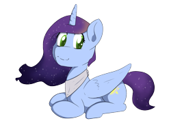 Size: 1688x1217 | Tagged: safe, artist:soccy, oc, oc only, oc:emerging dawn, alicorn, pony, 2021 community collab, derpibooru community collaboration, alicorn oc, ethereal mane, female, filly, galaxy mane, horn, offspring, ponyloaf, simple background, smiling, solo, transparent background, wings