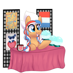 Size: 600x600 | Tagged: artist needed, safe, oc, oc:ember, oc:ember (hwcon), pony, hearth's warming con, cute, netherlands, ocbetes, simple background, snow globe, transparent background