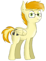 Size: 1452x1932 | Tagged: safe, artist:lazymort, oc, oc only, oc:mort elstar, pegasus, pony, 2021 community collab, derpibooru community collaboration, glasses, looking at you, male, simple background, solo, standing, transparent background