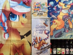 Size: 768x576 | Tagged: safe, oc, oc:ember, oc:ember (hwcon), oc:glace (hwcon), hearth's warming con, netherlands, poster