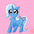 Size: 2362x2362 | Tagged: safe, artist:jubyskylines, trixie, pony, unicorn, g4, bow, chest fluff, cute, diatrixes, female, high res, hoof on chest, mare, pink background, simple background, smiling, solo, tail bow, weapons-grade cute