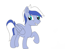 Size: 2250x1688 | Tagged: safe, artist:polar_storm, oc, oc only, oc:polar storm, pegasus, pony, 2021 community collab, derpibooru community collaboration, male, raised hoof, simple background, smiling, solo, stallion, transparent background