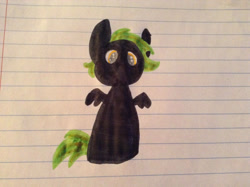 Size: 2592x1936 | Tagged: safe, artist:trupokemon, oc, oc only, oc:midnight premier, pony, lined paper, solo, traditional art