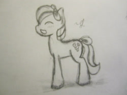 Size: 2828x2121 | Tagged: safe, artist:silelechan, oc, oc only, oc:caramel corn, pony, high res, solo, traditional art