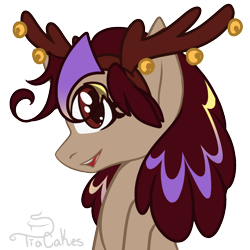 Size: 800x800 | Tagged: safe, artist:tiacakes, oc, oc only, oc:hors, pony, christmas, holiday, icon, simple background, solo, transparent background
