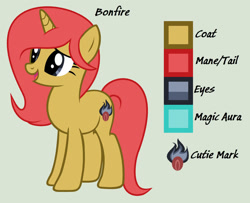 Size: 1024x832 | Tagged: safe, artist:lominicinfinity, oc, oc only, oc:bonfire, pony, unicorn, female, mare, reference sheet, simple background, solo