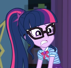 Size: 1128x1073 | Tagged: safe, screencap, sci-twi, twilight sparkle, equestria girls, equestria girls series, g4, star crossed, cropped, geode of telekinesis, glasses, magical geodes, solo