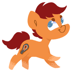 Size: 1024x1017 | Tagged: safe, artist:midnightpremiere, oc, oc only, oc:blazing beams, earth pony, pony, chibi, simple background, solo, transparent background