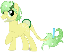 Size: 1280x1040 | Tagged: safe, artist:blues-edits, oc, oc only, oc:spicy cucumber, original species, pony, closed species, cocktail colt, male, simple background, solo, stallion, transparent background