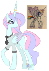 Size: 1280x1852 | Tagged: safe, artist:blues-edits, oc, oc only, oc:new life, alicorn, pony, clothes, female, mare, necktie, shirt, solo, two toned wings, wings