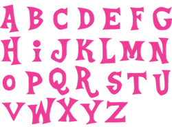 Size: 640x470 | Tagged: artist needed, safe, pinkie pie, g4, barely pony related, font, letter, no pony, pink, simple background