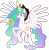 Size: 6552x6680 | Tagged: safe, artist:anime-equestria, princess celestia, alicorn, pony, g4, cowboy hat, female, gun, handgun, happy, hat, horn, levitation, magic, revolver, simple background, solo, telekinesis, transparent background, vector, weapon, wild westia, wings