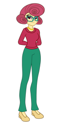 Size: 1762x3112 | Tagged: safe, artist:3d4d, posey shy, equestria girls, g4, clothes, equestria girls-ified, female, glasses, hands behind back, high res, pants, shoes, simple background, solo, sweater, transparent background