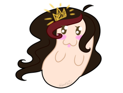 Size: 1600x1200 | Tagged: safe, artist:minelvi, oc, oc only, pony, :p, blushing, chubbie, crown, jewelry, regalia, simple background, solo, tongue out, transparent background