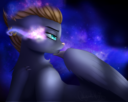 Size: 2000x1600 | Tagged: safe, artist:minelvi, oc, oc only, cat, cat pony, original species, pony, bedroom eyes, looking back, solo, sombra eyes, wings