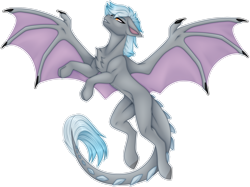 Size: 2700x2021 | Tagged: safe, artist:ouijaa, oc, oc only, oc:chain lightning, dragon, belly, dragon wings, flying, high res, paws, simple background, slender, solo, thin, transparent background, wings