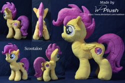 Size: 1980x1320 | Tagged: safe, artist:wdeleon, scootaloo, pegasus, pony, craft, female, filly, irl, multiple angles, photo, plushie, solo, standing, toy