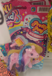 Size: 1685x2417 | Tagged: safe, earth pony, pony, bar code, bootleg, bow, brush, hairbrush, irl, ja-ru, packaging, photo, pony land, pretty pony, stars, toy