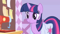 Size: 1328x750 | Tagged: dead source, safe, artist:danfango, edit, edited screencap, screencap, rarity, twilight sparkle, pony, unicorn, g4, season 1, suited for success, animated, bedroom eyes, female, food, frown, glasses, god burns down equestria for insurance money, open mouth, raised hoof, sentence mixing, smiling, twinkies, unicorn twilight, wat, webm, worried, youtube poop