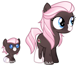 Size: 920x787 | Tagged: safe, artist:vintage-owll, oc, oc only, oc:rosaline rue, earth pony, pony, baby, baby pony, female, filly, offspring, parent:burnt oak, parent:fleur-de-lis, simple background, solo, transparent background