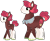 Size: 1808x1473 | Tagged: safe, oc, oc only, oc:red velvet, oc:vintage-owll, earth pony, pony, bald face, blaze (coat marking), chubby, coat markings, facial markings, female, mare, offspring, parent:burnt oak, parent:fleur-de-lis, plump, simple background, socks (coat markings), solo, teenager, transparent background