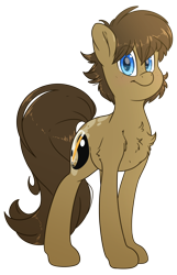 Size: 2900x4500 | Tagged: safe, artist:fluffyxai, oc, oc only, oc:spirit wind, earth pony, pony, 2021 community collab, derpibooru community collaboration, chest fluff, fluffy, looking at you, male, simple background, smiling, solo, stallion, standing, transparent background