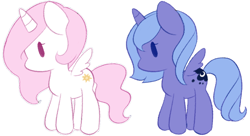 Size: 986x537 | Tagged: safe, artist:pantypon, princess celestia, princess luna, alicorn, pony, g4, beady eyes, cewestia, chibi, cute, cutelestia, duo, female, filly, lunabetes, profile, royal sisters, simple background, sisters, transparent background, woona, younger