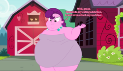 Size: 950x550 | Tagged: safe, artist:louey, artist:neongothic, sugar belle, equestria girls, g4, bbw, belly, big belly, butt, clothes, dress, equestria girls-ified, fat, huge belly, huge butt, jewelry, large butt, necklace, obese, ssbbw, sugar belly, thighs, thunder thighs, weight gain