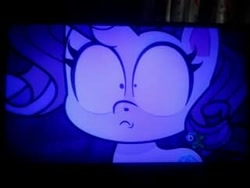 Size: 320x240 | Tagged: safe, screencap, rarity, pony, unicorn, bad thing no. 3, g4.5, my little pony: pony life, discovery kids, female, mare, photo, picture of a screen, shocked, solo