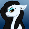 Size: 100x100 | Tagged: safe, artist:minelvi, oc, oc only, earth pony, pony, angry, animated, bust, ear piercing, earth pony oc, eyelashes, female, frown, gif, gradient background, makeup, mare, piercing, solo
