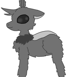 Size: 1000x1000 | Tagged: safe, artist:furhoof34, changeling, original species, fluffy, simple background, solo, species:snow changling, transparent background