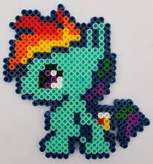 Size: 217x232 | Tagged: safe, artist:@cameron, rainbow dash, pony, g4, craft, cute, dashabetes, perler beads, picture for breezies, solo