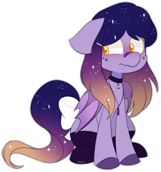 Size: 2436x2604 | Tagged: safe, artist:jetjetj, part of a set, oc, oc only, oc:stardusk, bat pony, pony, bow, chibi, commission, female, high res, mare, simple background, solo, tail bow, transparent background, ych result