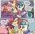 Size: 1140x1084 | Tagged: safe, artist:trish forstner, idw, aunt holiday, auntie lofty, scootaloo, earth pony, pegasus, pony, g4, season 10, spoiler:comic, spoiler:comic93, crying, female, filly, hoof hold, pouting, sad, teary eyes