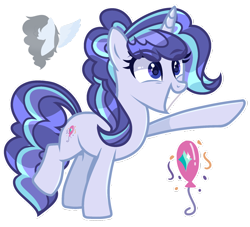 Size: 1598x1448 | Tagged: safe, artist:skyfallfrost, oc, oc only, oc:balloon pop, pony, unicorn, female, mare, simple background, solo, transparent background