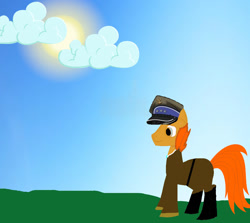 Size: 1017x907 | Tagged: safe, artist:clevercloud2022pl, oc, oc only, earth pony, pony, clothes, male, officer, poland, uniform