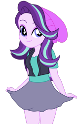 Size: 1164x1838 | Tagged: safe, alternate version, artist:gmaplay, starlight glimmer, equestria girls, equestria girls specials, g4, mirror magic, clothes, looking at you, simple background, skirt, smiling, smiling at you, solo, transparent background