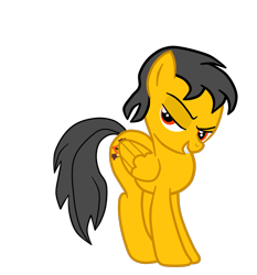 Size: 1154x1239 | Tagged: safe, artist:gmaplay, oc, oc only, oc:saint rider, pegasus, pony, rule 63, simple background, solo, transparent background