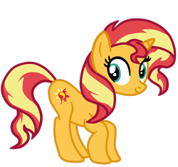 Size: 1562x1470 | Tagged: safe, artist:gmaplay, sunset shimmer, pony, unicorn, g4, ass up, female, flank, hip, mare, simple background, solo, transparent background