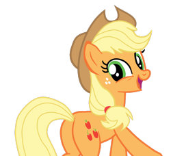 Size: 790x720 | Tagged: safe, artist:gmaplay, applejack, earth pony, pony, g4, applebutt, butt, cute, female, jackabetes, looking at you, mare, plot, simple background, solo, transparent background
