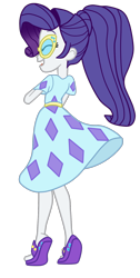 Size: 908x1795 | Tagged: safe, artist:gmaplay, rarity, equestria girls, equestria girls specials, g4, my little pony equestria girls: spring breakdown, clothes, dress, feet, simple background, solo, sunglasses, transparent background