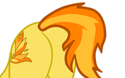 Size: 1194x747 | Tagged: safe, artist:gmaplay, spitfire, pegasus, pony, g4, ass up, butt, butt only, face down ass up, female, firebutt, mare, plot, simple background, solo, transparent background