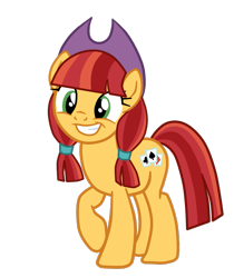 Size: 879x1047 | Tagged: safe, artist:gmaplay, jade spade, earth pony, pony, g4, cute, hat, jadeabetes, simple background, solo, transparent background