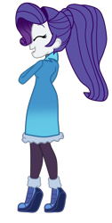 Size: 908x1795 | Tagged: safe, artist:gmaplay, rarity, equestria girls, equestria girls series, g4, holidays unwrapped, spoiler:eqg series (season 2), clothes, eyes closed, open mouth, simple background, solo, transparent background, vector, winter outfit
