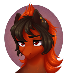 Size: 1467x1601 | Tagged: safe, artist:nika-rain, oc, oc only, earth pony, pony, bust, commission, cute, male, portrait, simple background, solo