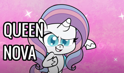 Size: 1280x756 | Tagged: safe, edit, edited screencap, screencap, potion nova, pony, unicorn, all that jitters, g4.5, my little pony: pony life, bipedal, confident, looking at you, queen nova, solo