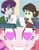 Size: 606x774 | Tagged: safe, edit, screencap, indigo wreath, pinkie pie, sophisticata, coinky-dink world, equestria girls, g4, my little pony equestria girls: better together, my little pony equestria girls: summertime shorts, cropped, dramas, female, heart eyes, indigocata, love, male, meme, pinkie the shipper, pinkie's eyes, shipping, straight, wingding eyes